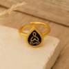 Black Enamel Yoga Ring