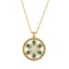 18k Gold Plated Ivory Enamel Necklace