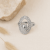 Silver Oval Shape Ring