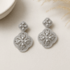 Flower Design Dangle Earrings
