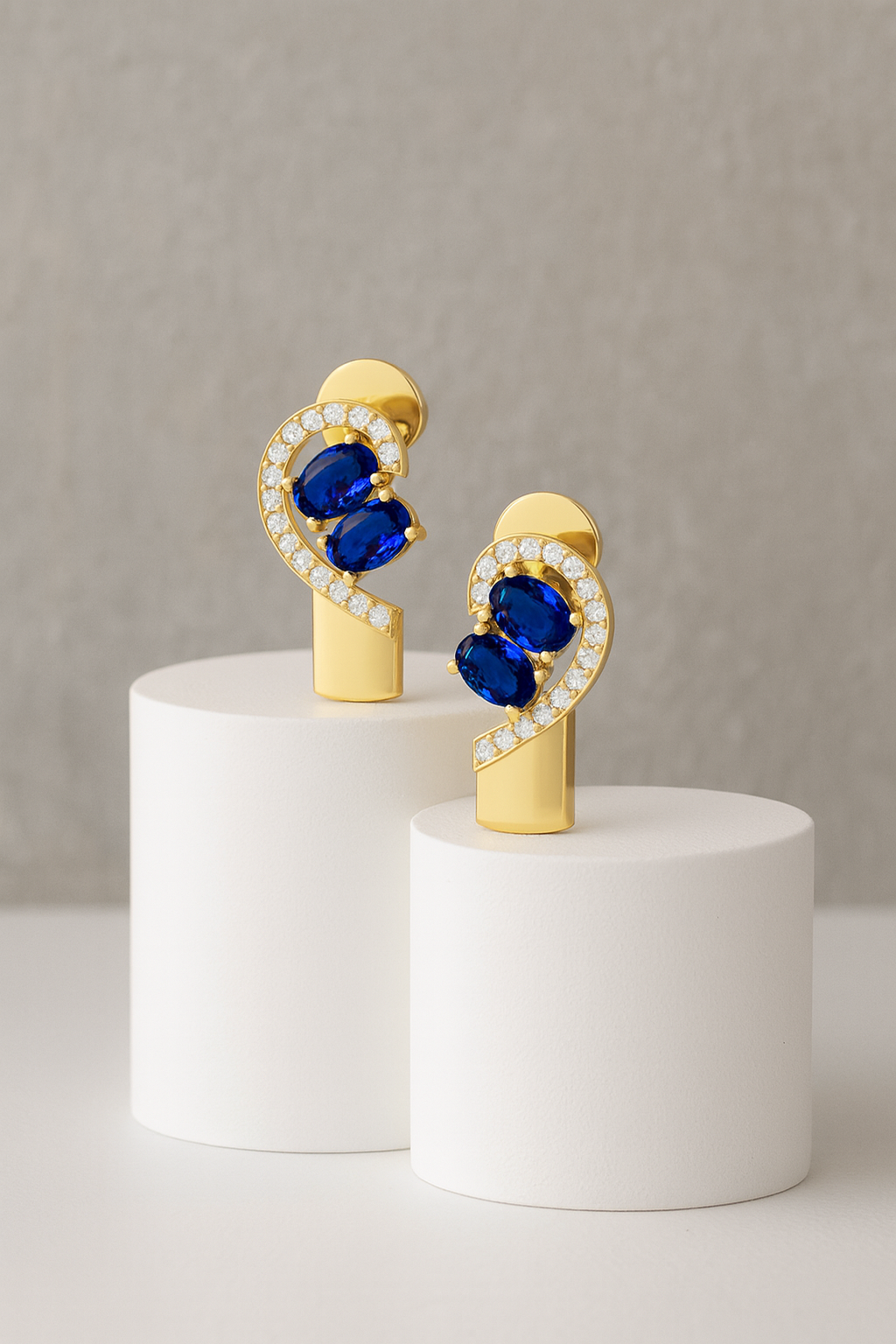 DE3409-1 (1) Silver White CZ Kyanite Earrings