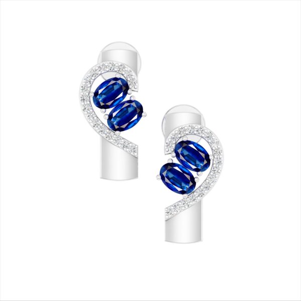 925 Sterling Silver White CZ Kyanite Earrings Fashion Jewelry for Women's