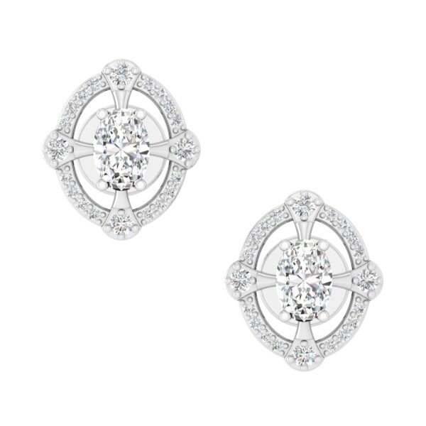 Cubic Zirconia 925 Sterling Silver Stud Earrings Fashion Jewelry For Gift
