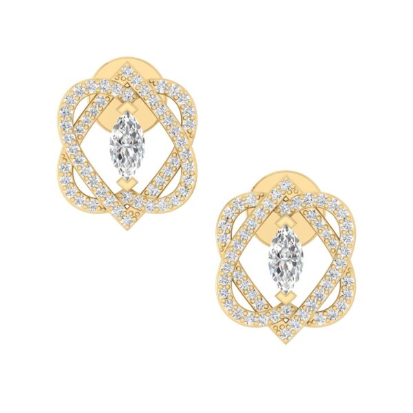 925 Sterling Silver White CZ Heart Shape Stud Earrings Party Wear Jewelry For Women's