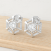 Hexagonal Shape Stud Earrings