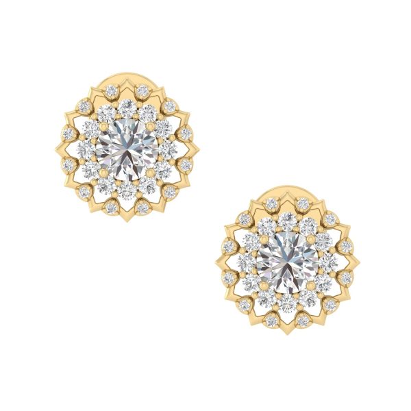 925 Sterling Silver White CZ Stud Earrings Women's Jewelry