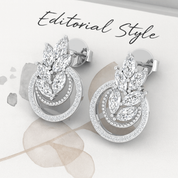 White CZ Stud Earrings