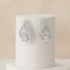Cubic Zirconia White Rhodium Stud Earrings