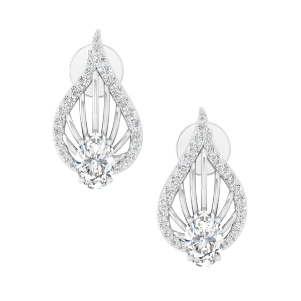 925 Sterling Silver Pear Shaped Cubic Zirconia Stud Earrings Engagement Fashion Jewelry