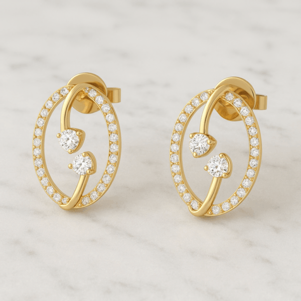 Stud Earrings 925 Sterling Silver