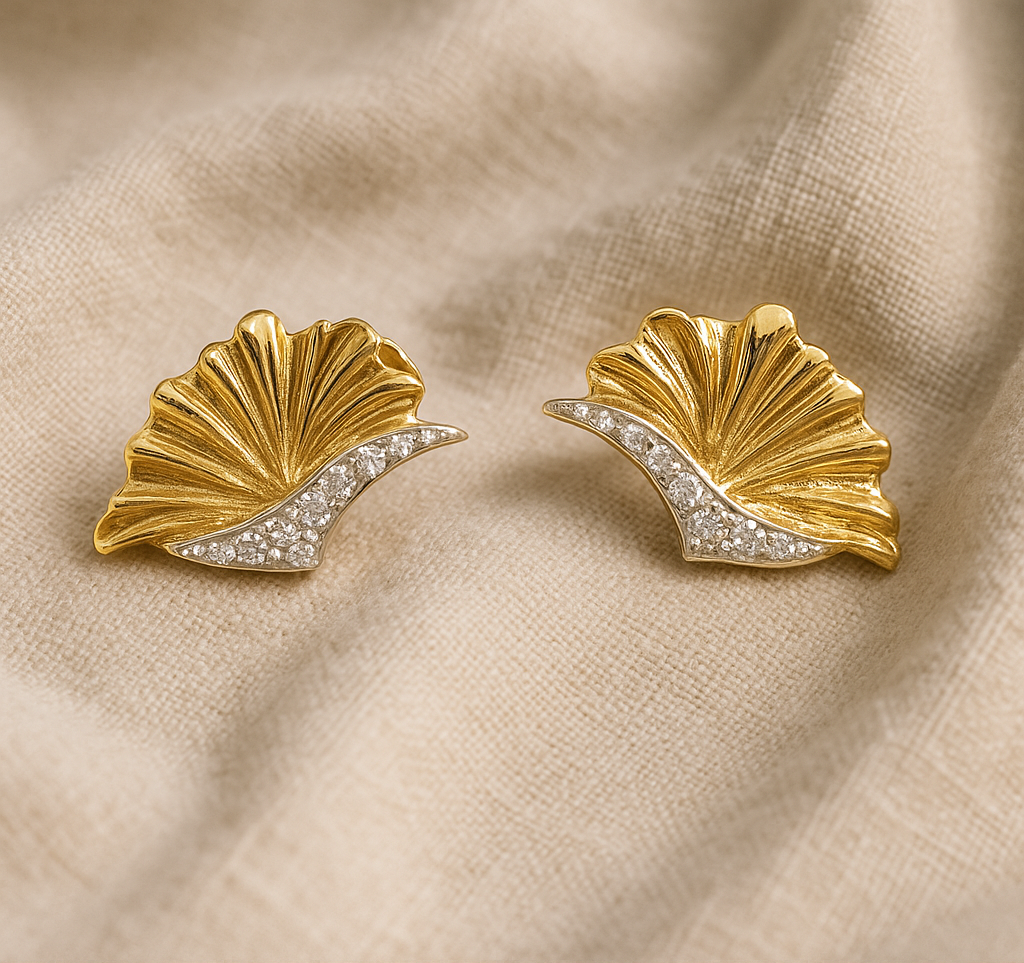 DE3898WCZ-2 Stud Earrings with Cubic Zirconia