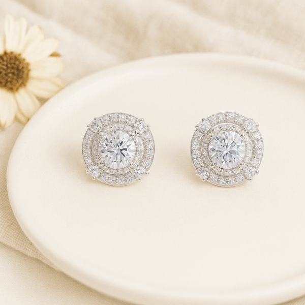 925 Sterling Silver Round Earrings