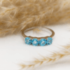 Silver Blue Topaz Band Ring