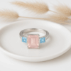 Blue Topaz Three-Stone Ring