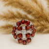 Garnet Cluster Cocktail Ring