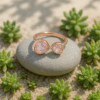 Beautiful Heart Shape Rose Quartz Ring 14K Rose Gold Vermeil Jewelry