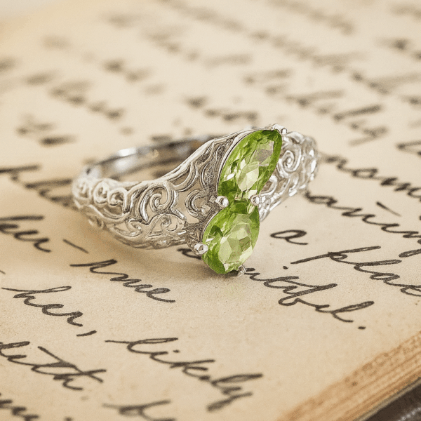 Silver Peridot Ring