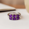 Amethyst Cluster Statement Ring