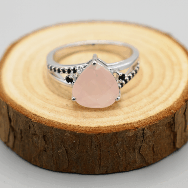 Rose Quartz Ring 925 Sterling Silver