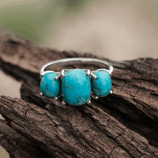 Genuine Blue Turquoise Ring