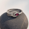 Garnet and CZ Ring for Women